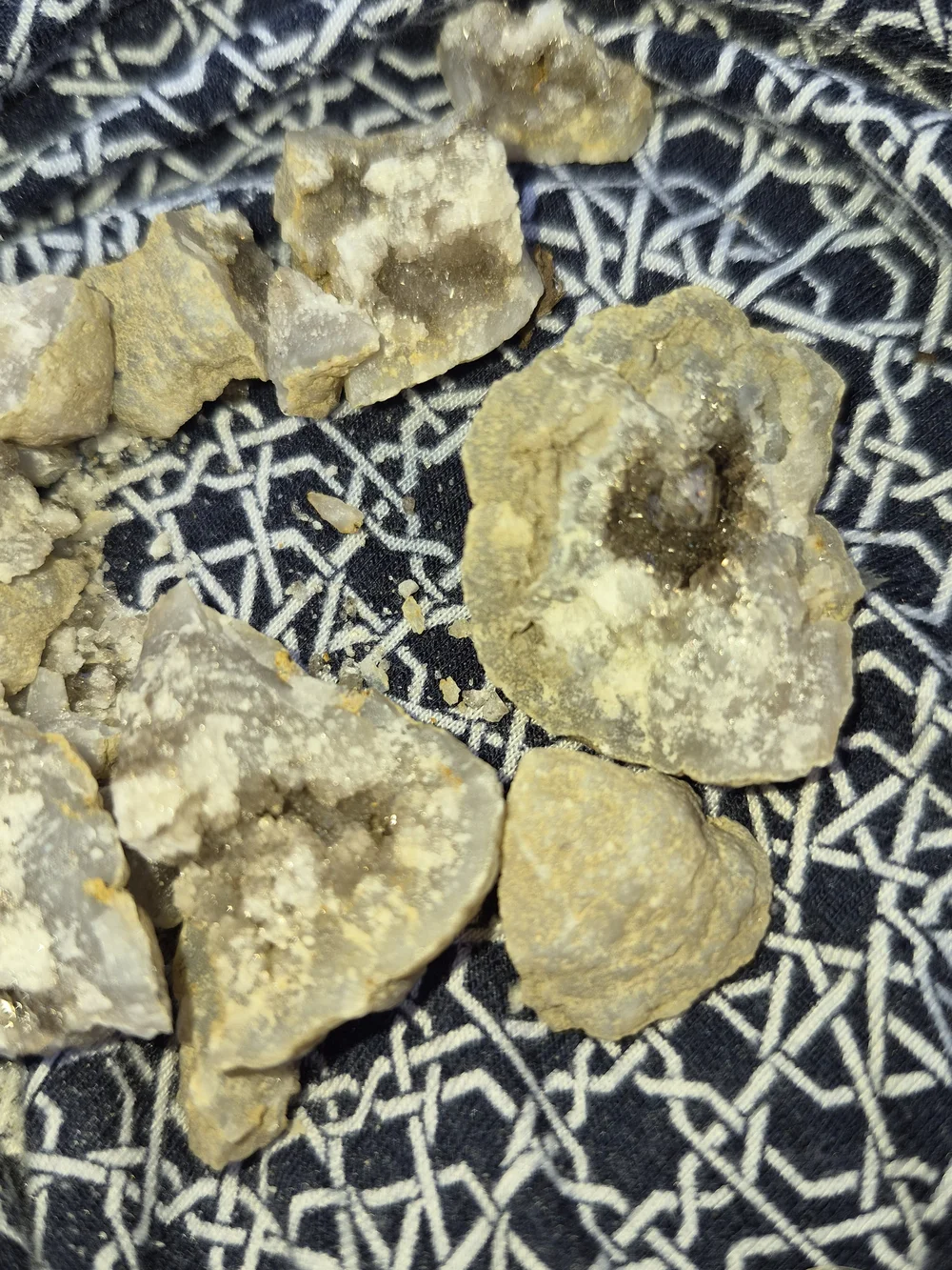 Raw Natural And Uncut Crystals And Fossils